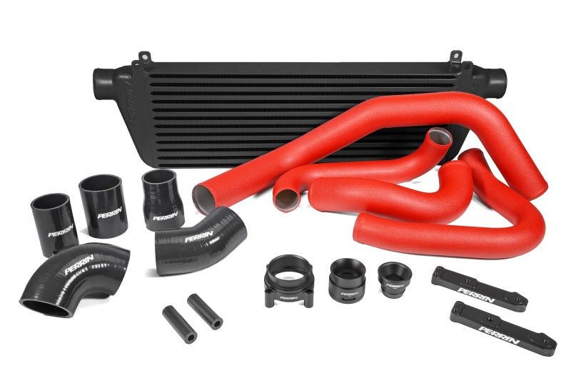 PERRIN 22-25 Subaru WRX Front Mount Intercooler Kit (Red Tubes & Black Core)