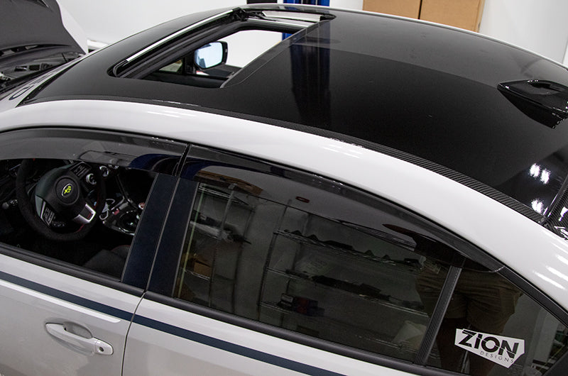 OLM LE Dry Carbon Rain Channel Guard Trim - 2015-2021 Subaru WRX / STI