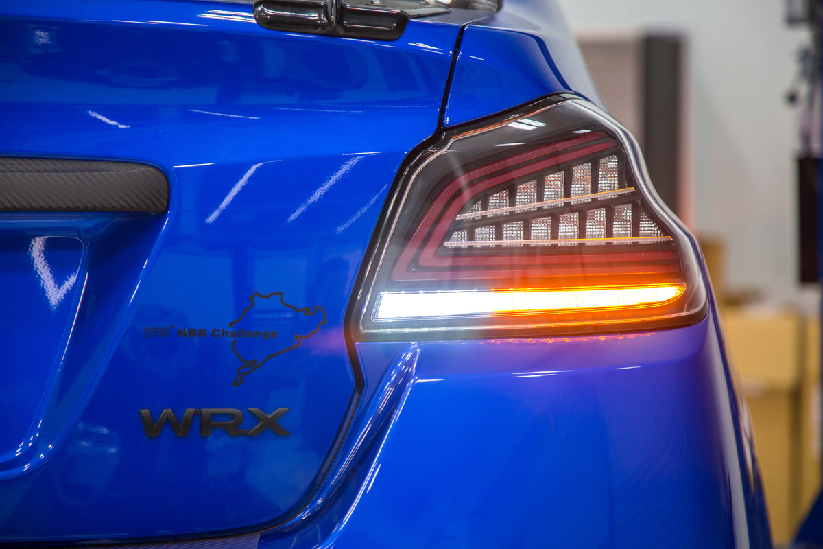 OLM Spec CR Tail Lights (Clear Lens, Black Base) - 2015-2021 Subaru WRX & STI