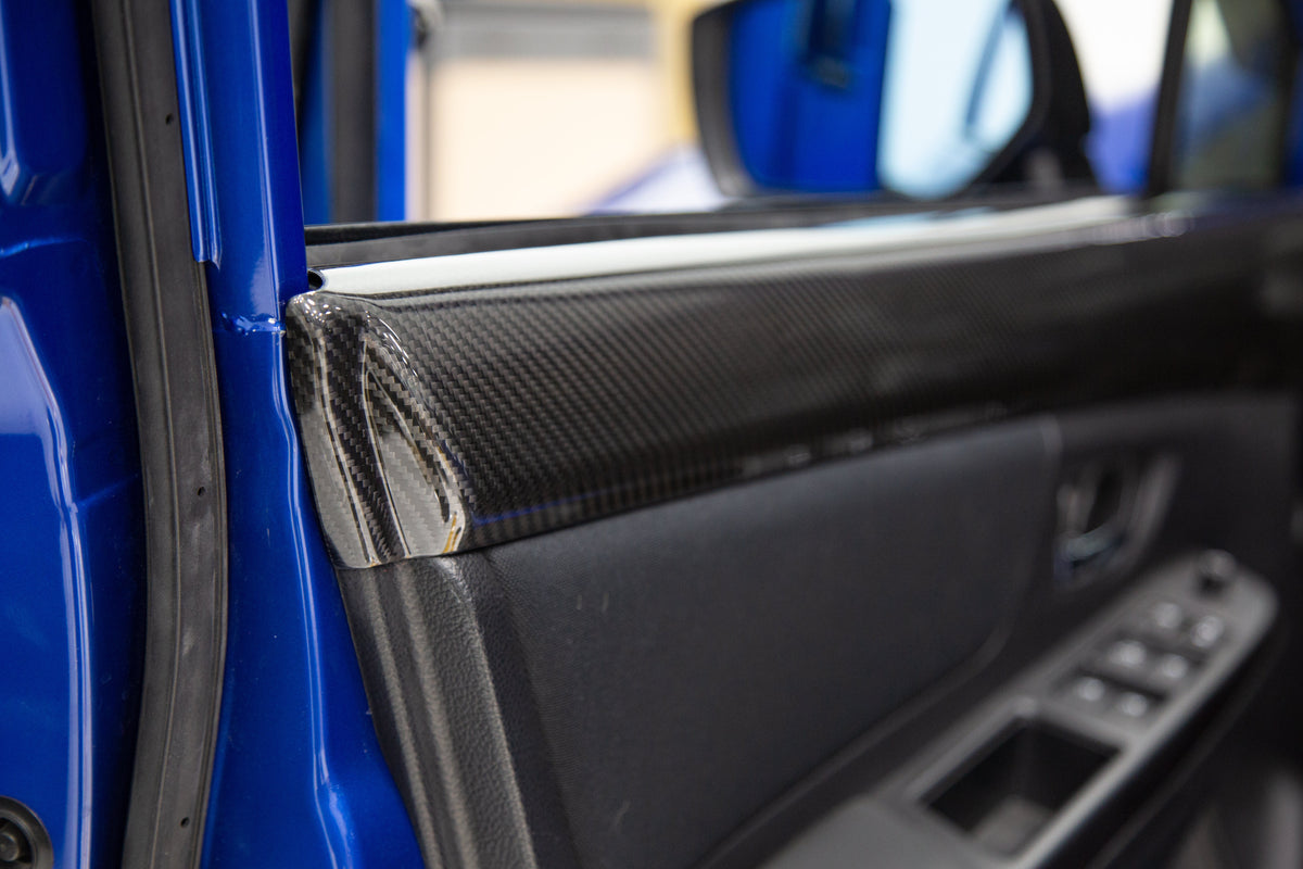 OLM LE Dry Carbon Front Door Trim Upper Panels - 2015-2021 WRX / STI