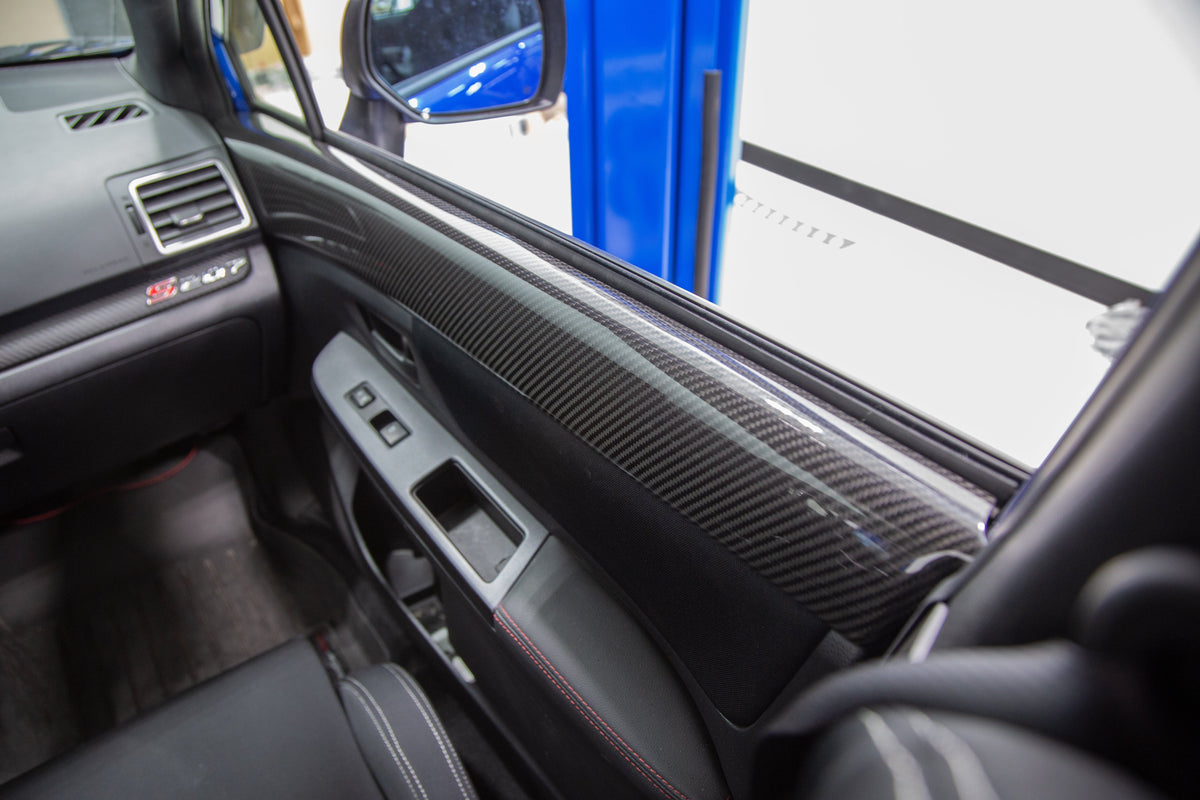 OLM LE Dry Carbon Front Door Trim Upper Panels - 2015-2021 WRX / STI
