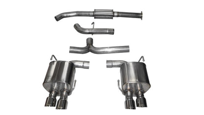 Corsa Sport Cat Back Exhaust - Polished Quad 3.5in Tips -  2015-2021 Subaru WRX