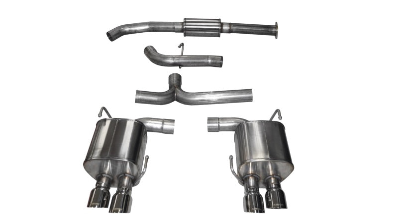 Corsa Sport Cat Back Exhaust - Polished Quad 3.5in Tips -  2015-2021 Subaru WRX