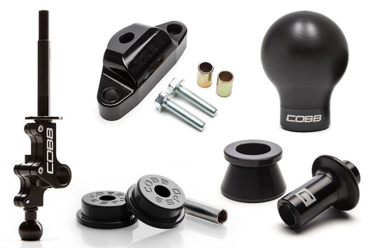 Cobb Stg 2+ Drivetrain Pkg - Black Knob / Black Lockout - 2004-2021 Subaru STI 6MT