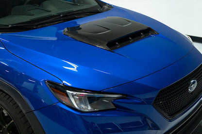 OLM LE Oversize Carbon Fiber Hood Scoop Cover - 2022+ WRX