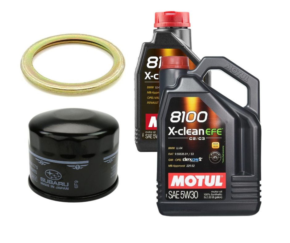 Motul 8100 X-Clean Oil Change Kit, 5W30 - 2015-2021 Subaru WRX
