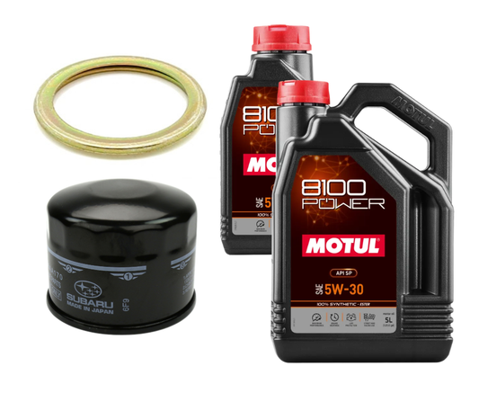 Motul 8100 Power Oil Change Kit, 5W30 - 2015-2021 Subaru WRX