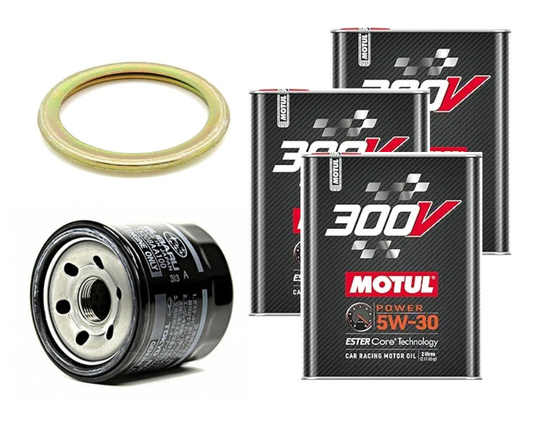 Motul 300V Oil Change Kit, 5W30 - 2004-2021 Subaru STI / 2002-2014 WRX