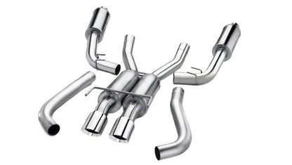 Corsa Sport Cat Back Exhaust - Black Quad 3.5in Tips -  2015-2021 Subaru WRX