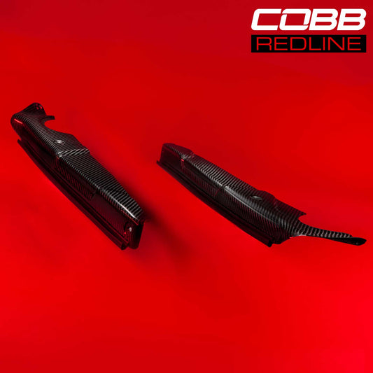 COBB Redline Gloss Carbon Fender Shrouds - 2015-2021 Subaru WRX / STI Inc. 2018 TYPE RA &  2019 S209)