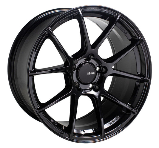 Enkei TS-V 18x9.5 5x120 40mm Offset 72.6mm Bore - Gloss Black (Single Wheel)