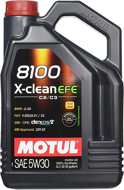 MTL109471 Motul 5L JUG Synthetic Engine Oil 8100 5W30 X-CLEAN EFE - 2015-2020 WRX / STI,