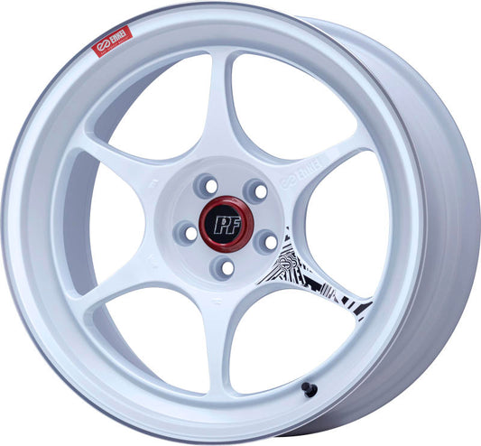 Enkei PF06 18x9in 5x114.3 BP 38mm Offset 75mm Bore - White Machined (Single Wheel)