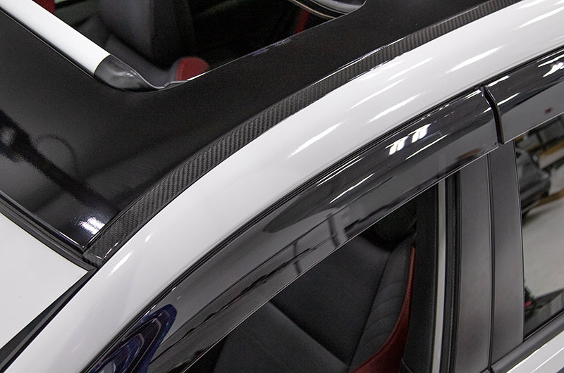 OLM LE Dry Carbon Rain Channel Guard Trim - 2015-2021 Subaru WRX / STI