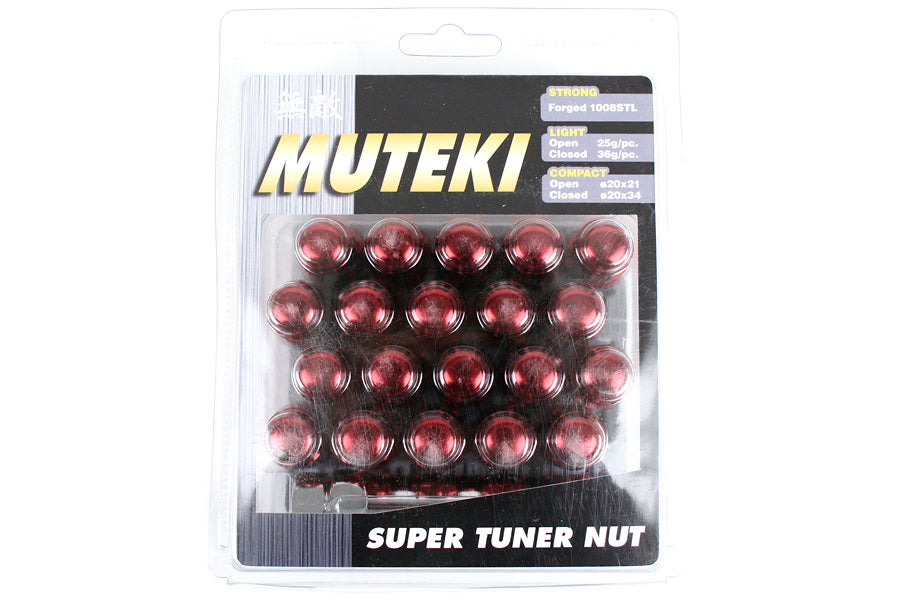 Wheel Mate Muteki Closed End Lug Nuts - Red 12x1.25