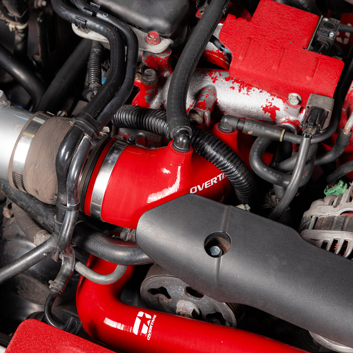 OVERTAKE Silicone Turbo Inlet Hose - Subaru 2004-2021 STI, 2002-2007 WRX, 2004-2008 Forester XT