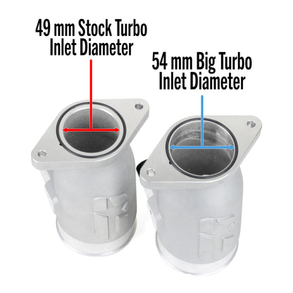 OVERTAKE Aluminum BIG TURBO Inlet - Subaru 2015-2021 WRX, 2014-2018 Forester XT