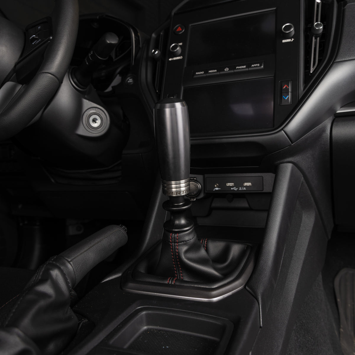 OVERTAKE Stage 1.5 Drivetrain Kit - ModKnob Delrin Tall Black Shift Knob - 2015-2026 Subaru WRX / 2018-2023 Crosstrek