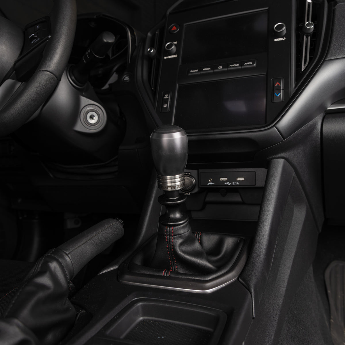 OVERTAKE Stage 1.5 Drivetrain Kit - ModKnob Delrin Short Black Shift Knob - 2015-2026 Subaru WRX / 2018-2023 Crosstrek