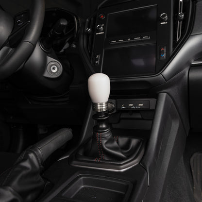 OVERTAKE Stage 1.5 Drivetrain Kit - ModKnob Delrin Short White Shift Knob - 2015-2026 Subaru WRX / 2018-2023 Crosstrek