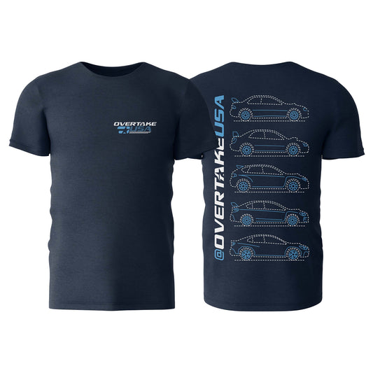 OVERTAKE Impreza Generations T-Shirt - Midnight Navy