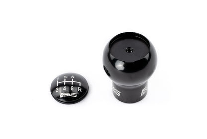 AMS Performance 6-Speed Billet Shift Knob (Incl. Red  Black, & Gunmetal Caps) - 2015-2024 Subaru WRX/ 2004-2021 STI