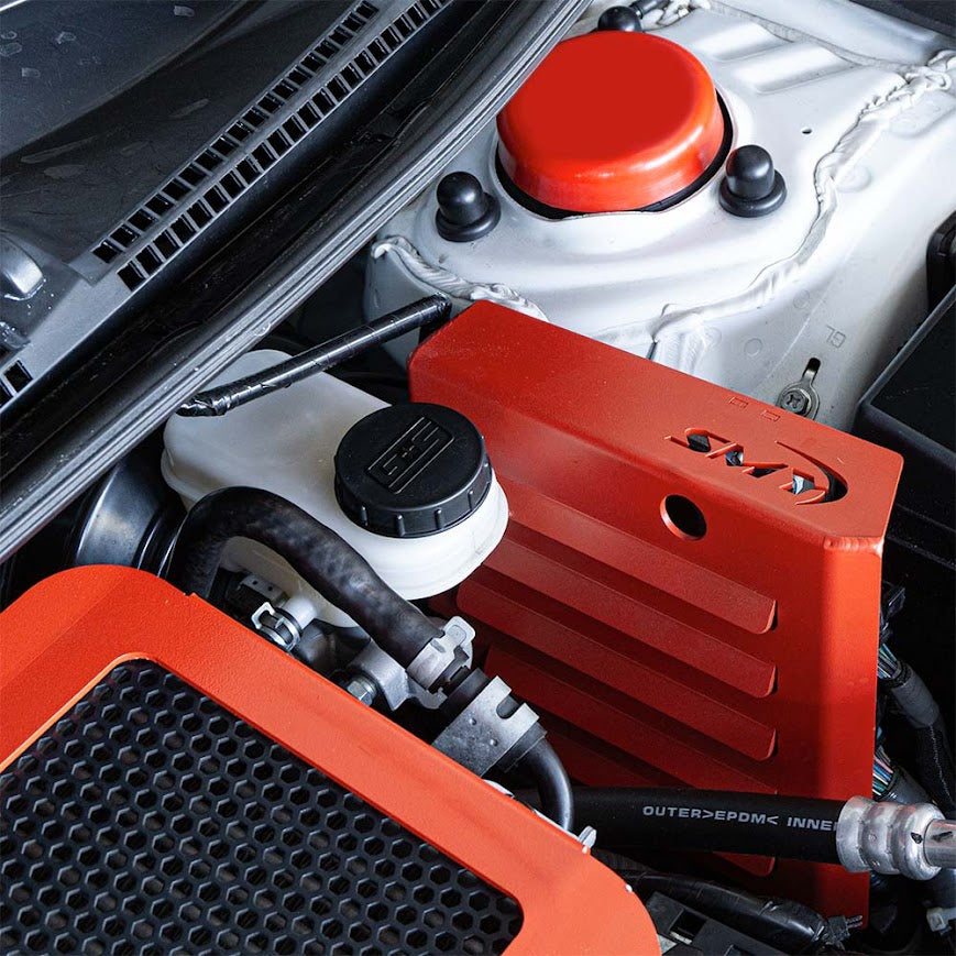 SMY Polyurethane Strut Tower Covers - Red - 2022-2026 Subaru WRX