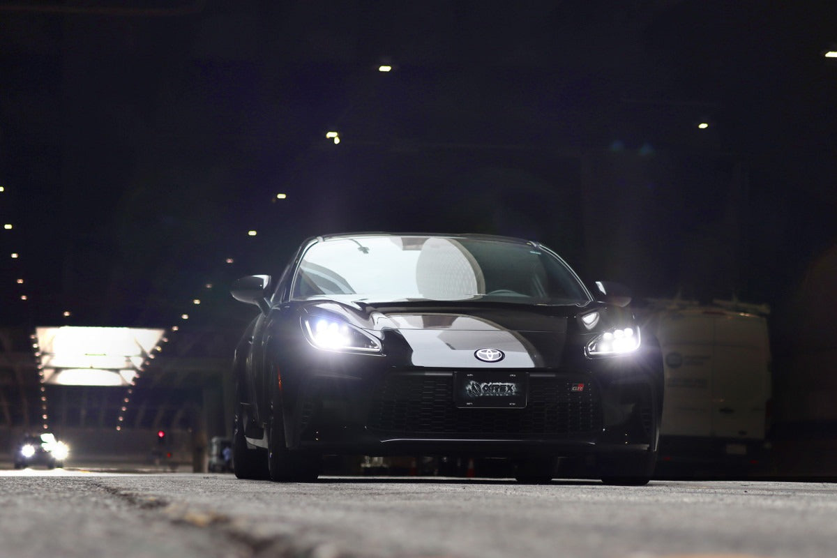 Alpharex Nova Series LED Projector Headlights - Alpha Black - Activation Light w/ Sequential Signal / Switchback DRL - 2022-2024 Toyota GR86 / Subaru BRZ