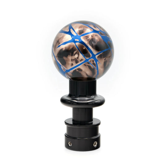 Billetworkz Automatic Shifter - Black Smoke w/ Blue Splash - Fits Subaru CVT: WRX (2022+), Crosstrek (2024+), Forester (2025+), Impreza (2024+), Legacy/Outback (2015+)