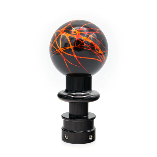 Billetworkz Automatic Shifter - Black w/ Fire Splash - Fits Subaru CVT: WRX (15–21), Crosstrek (13–23), Forester (14–18), Impreza (12–23), Legacy/Outback (10–14)
