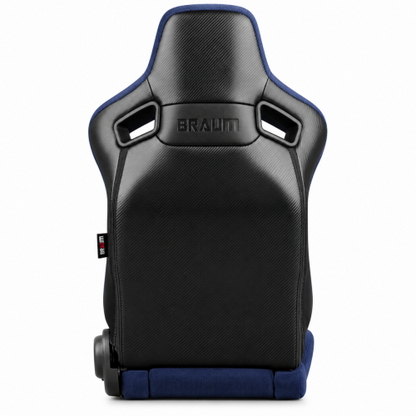 Braum Elite Series Sport Seats - Blue Cloth (Black Stitching) Pair - Universal