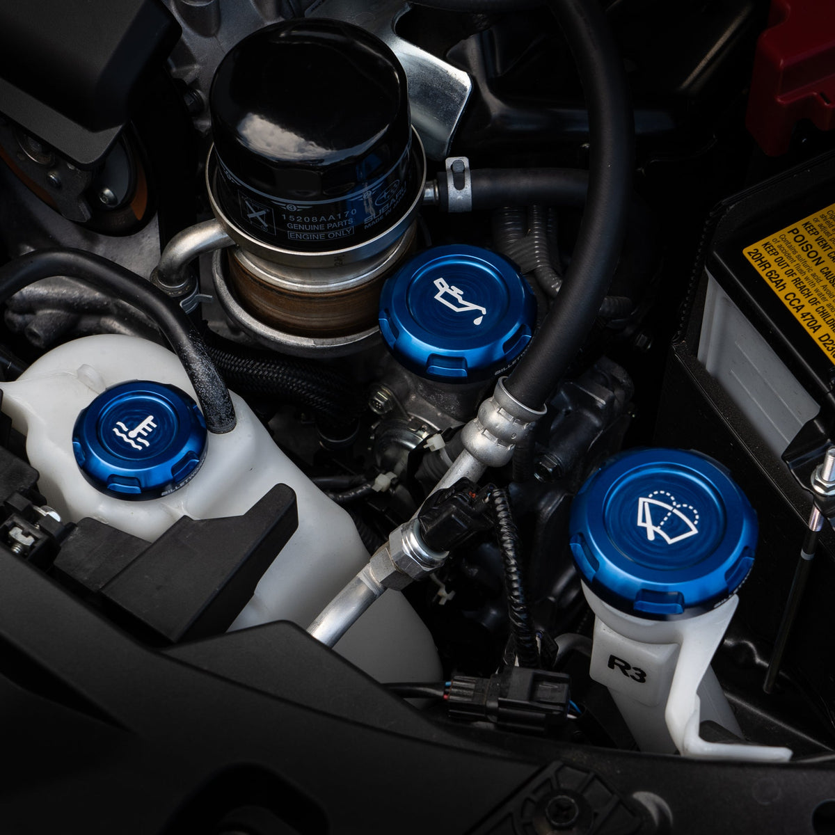 Billetworkz Engine Bay Caps - Subaru Forester 2014+