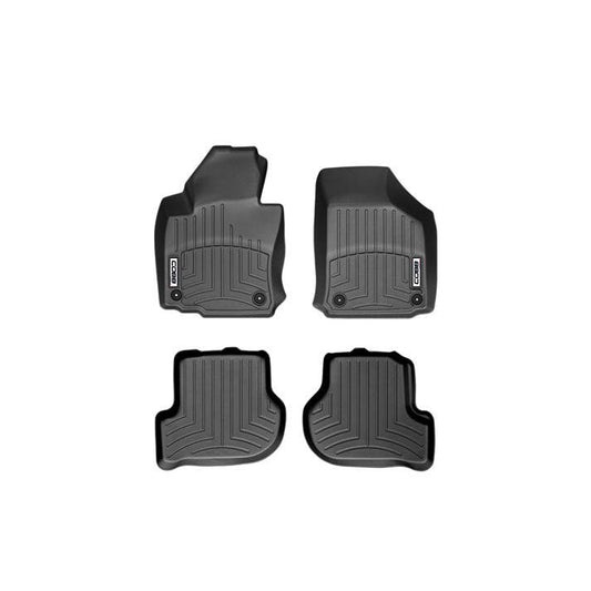 COBB Front and Rear FloorLiner by WeatherTech - Black - 2010-2014 Volkswagen GTI (Round Floor Retention)