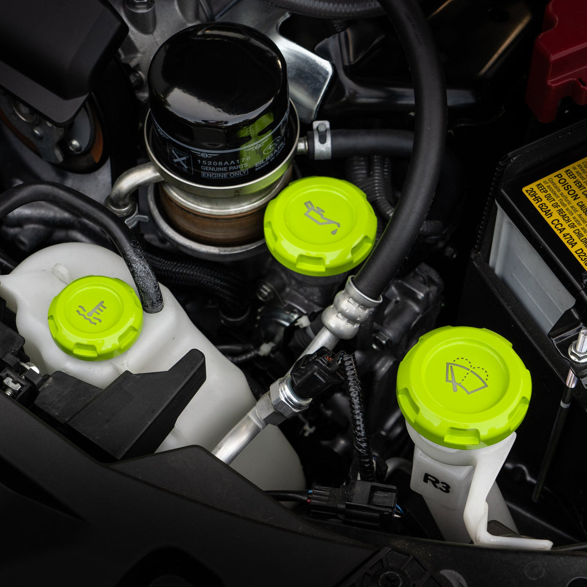 Billetworkz Engine Bay Caps - Subaru WRX/STI 2002-2007