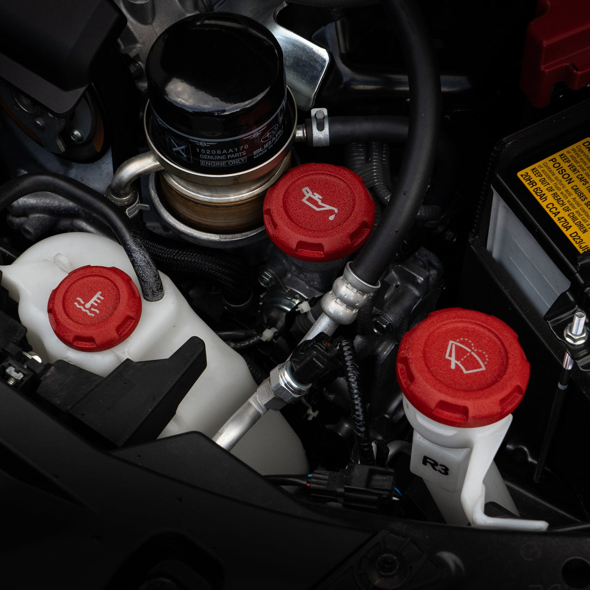 Billetworkz Engine Bay Caps - Subaru Ascent 2019+