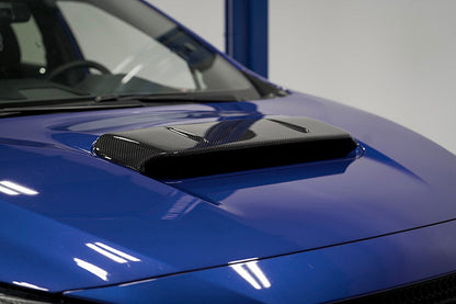 OLM A1 Style CF Hood Scoop Cover - 2022-2025 Subaru WRX