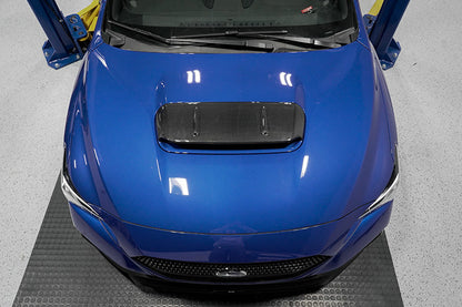 OLM A1 Style CF Hood Scoop Cover - 2022-2025 Subaru WRX