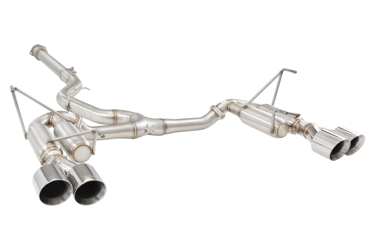 X Force Stainless Steel 3 Inch Race Edition Cat-Back System with Quad Tips - 2022-2024 Subaru WRX