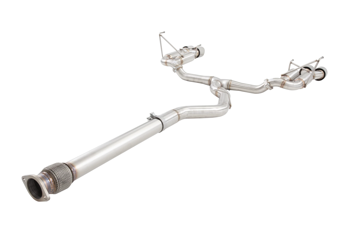 X Force Stainless Steel 3 Inch Race Edition Cat-Back System with Quad Tips - 2022-2024 Subaru WRX
