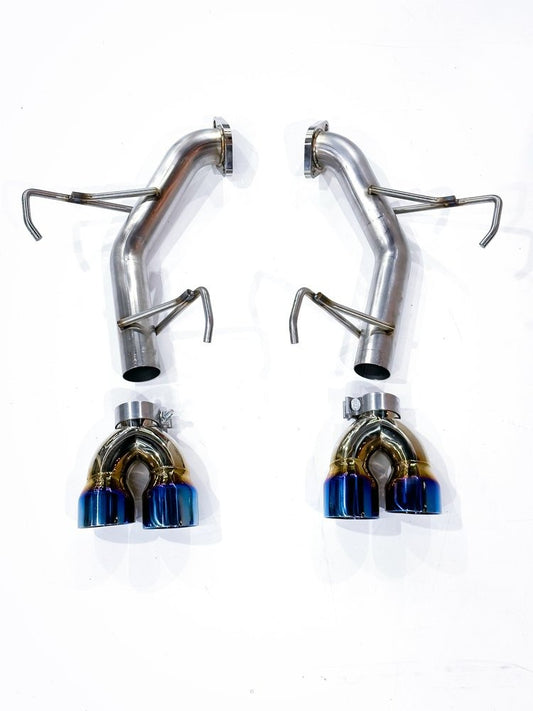 Off The Line Performance Muffler Delete Axlebacks - Burnt Tip -2015-2021 Subaru WRX / 2015-2018 STI