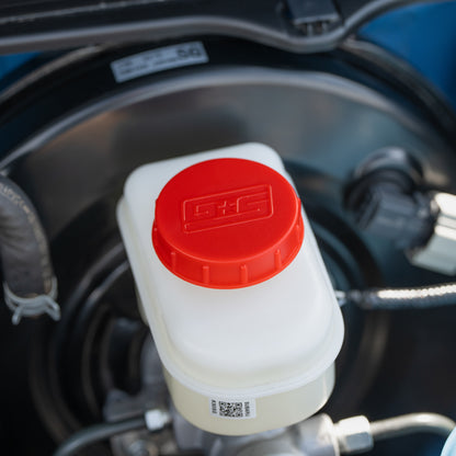 Grimmspeed Engine Bay Reservoir Cap Set - Red - 2022-2024 Subaru WRX / 2013-2024 BRZ / 2013-2016 Scion FRS / 2017-2020 Toyota 86/ 2022-2024 GR86