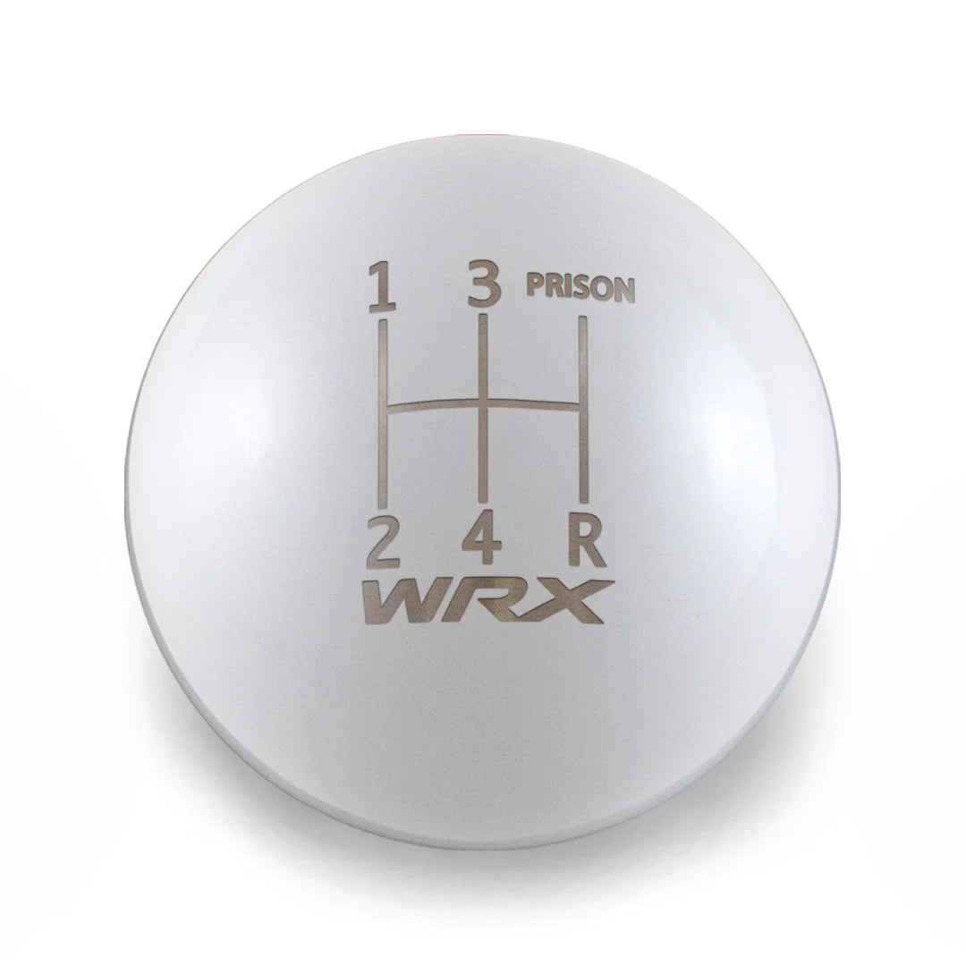 Billetworkz Weighted Shift Knob - 5 Speed WRX Jail-Prison Engraving - Subaru WRX