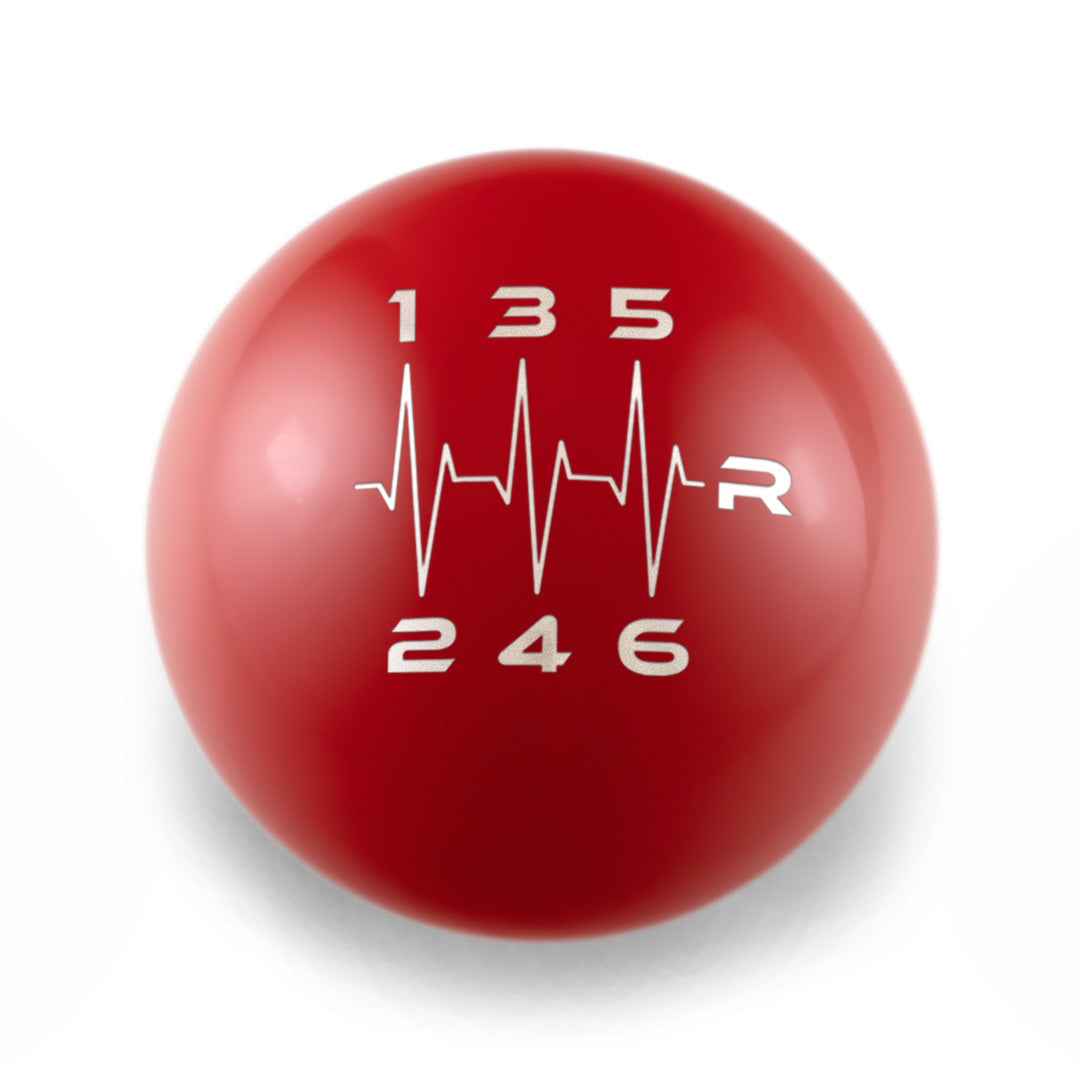 Billetworkz Weighted Shift Knob - 6 Speed Heartbeat Engraving for Subaru