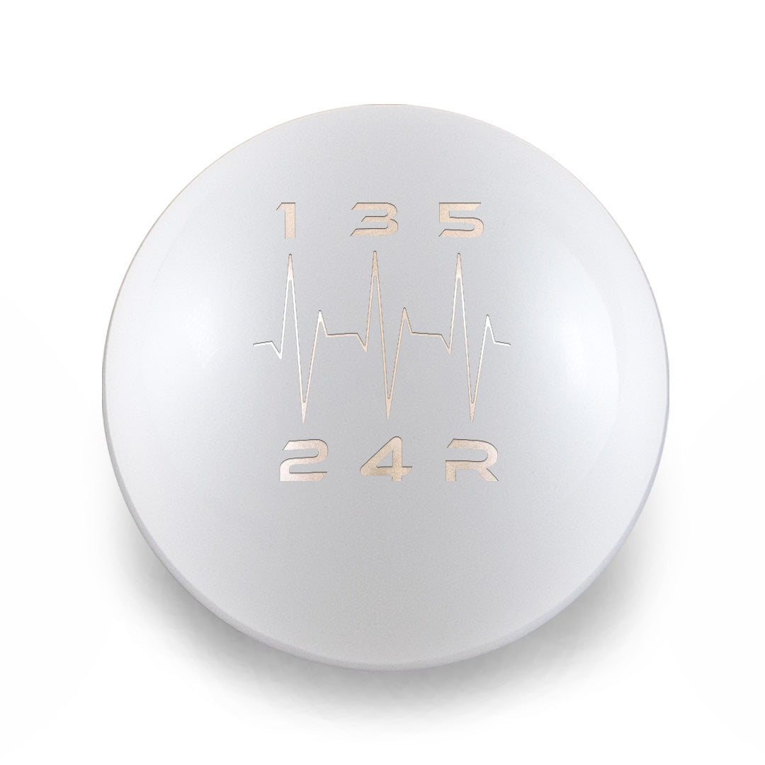 Billetworkz Weighted Shift Knob - Heartbeat Engraving - Subaru 5-Speed