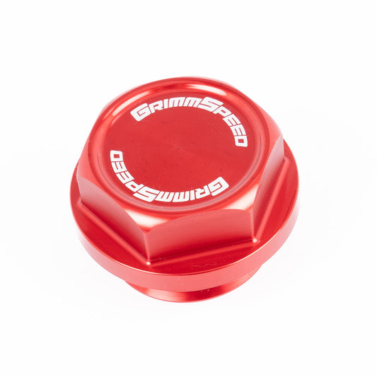 GrimmSpeed Version 2 Bolt Oil Cap (Red) - Subaru Universal
