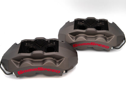 GrimmSpeed 4-Piston Brake Caliper Kit (316mm Rotor) - Gunmetal Gray - 2022-2025 Subaru WRX (VB)