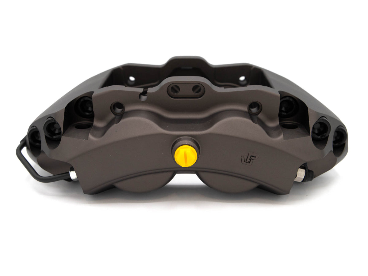 GrimmSpeed 4-Piston Brake Caliper Kit (326mm Rotor) - Gunmetal Gray - 2002-2021 Subaru WRX / STI