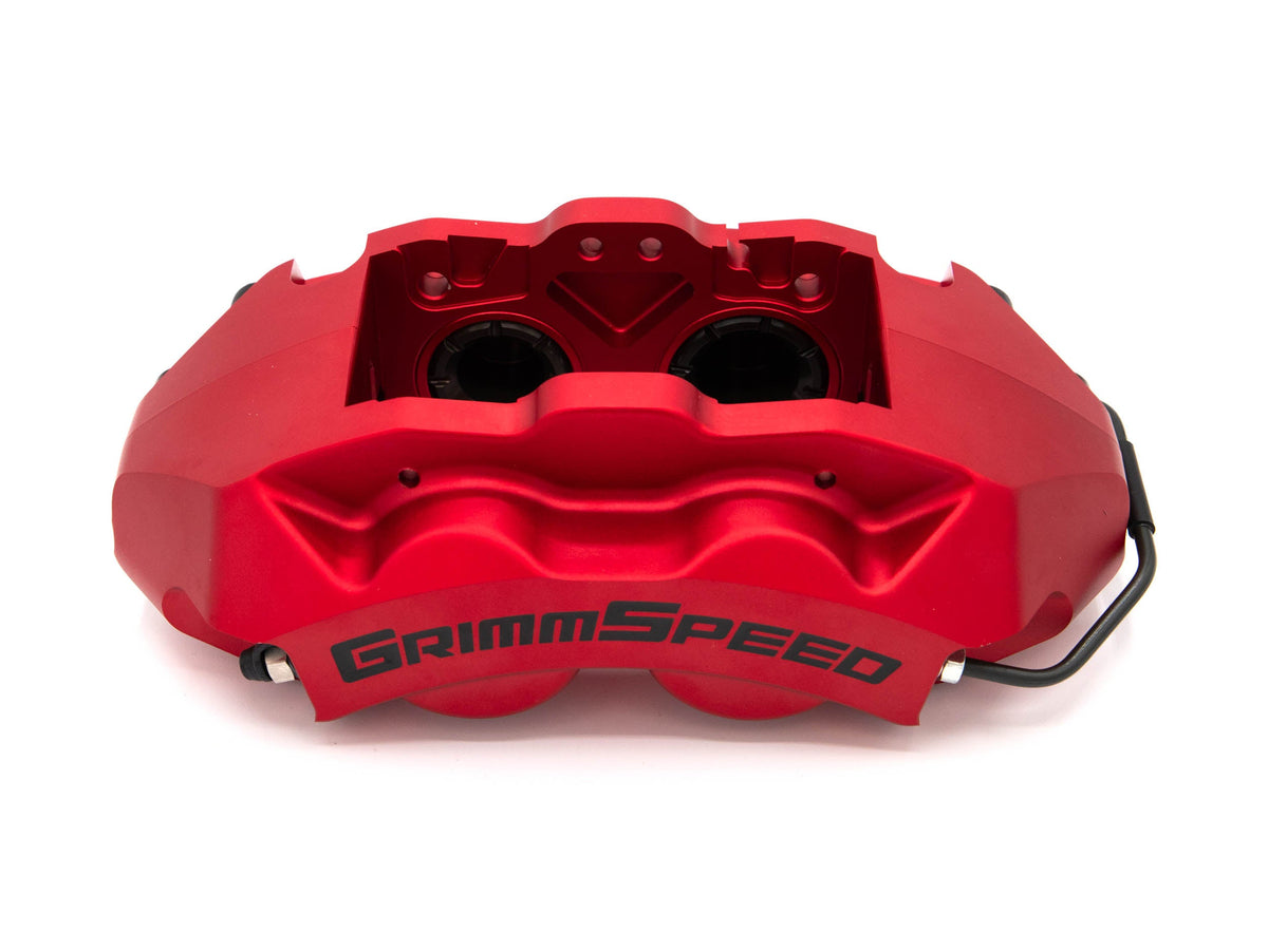 GrimmSpeed 4-Piston Brake Caliper Kit (340mm Rotor) - Red - 2022-2025 Subaru WRX (VB)