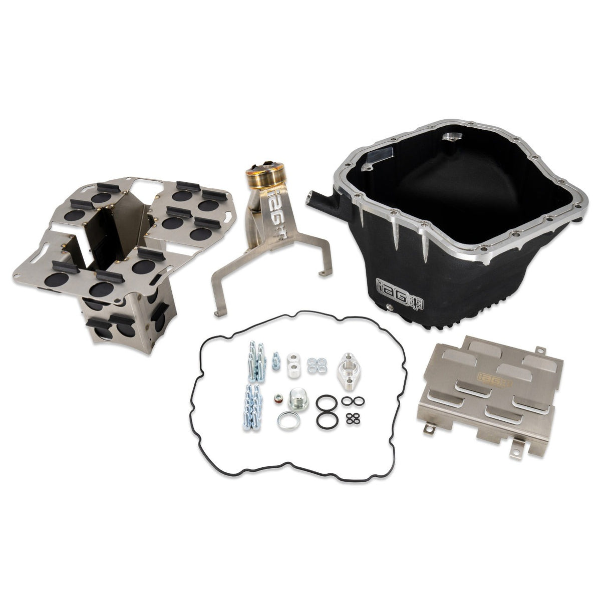 IAG EJ Competition Series Oil Pan Package (Black Pan / Pickup / Comp Baffle / Windage Tray) - 2002-2014 Subaru WRX / 2004-2021 STI / 2005-2009 Legacy GT / 2004-2013 Forester XT