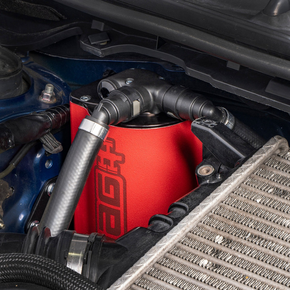 IAG Performance Air Oil Separator AOS - Red - 2015-2021 Subaru WRX / 2014-2018 Forester XT